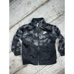 Nike‎ Track Jacket Boy's 18M Black Full Zip Polyester Toddler Baby
